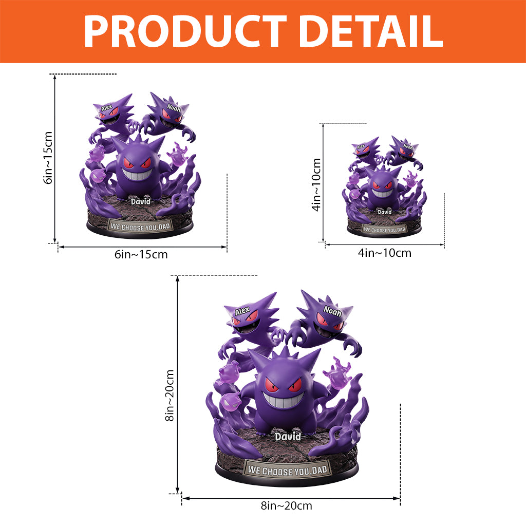 We Choose You Dad - Personalized Monster Trainer Custom Shaped Acrylic Plaque