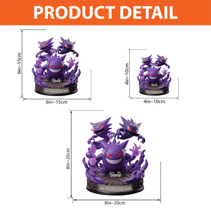 We Choose You Dad - Personalized Monster Trainer Custom Shaped Acrylic Plaque