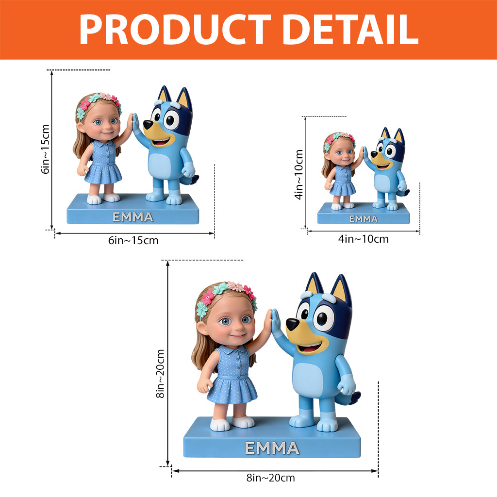 Custom Photo with Blue Dog - Personalized Blue Dog Custom Shaped Acrylic Plaque