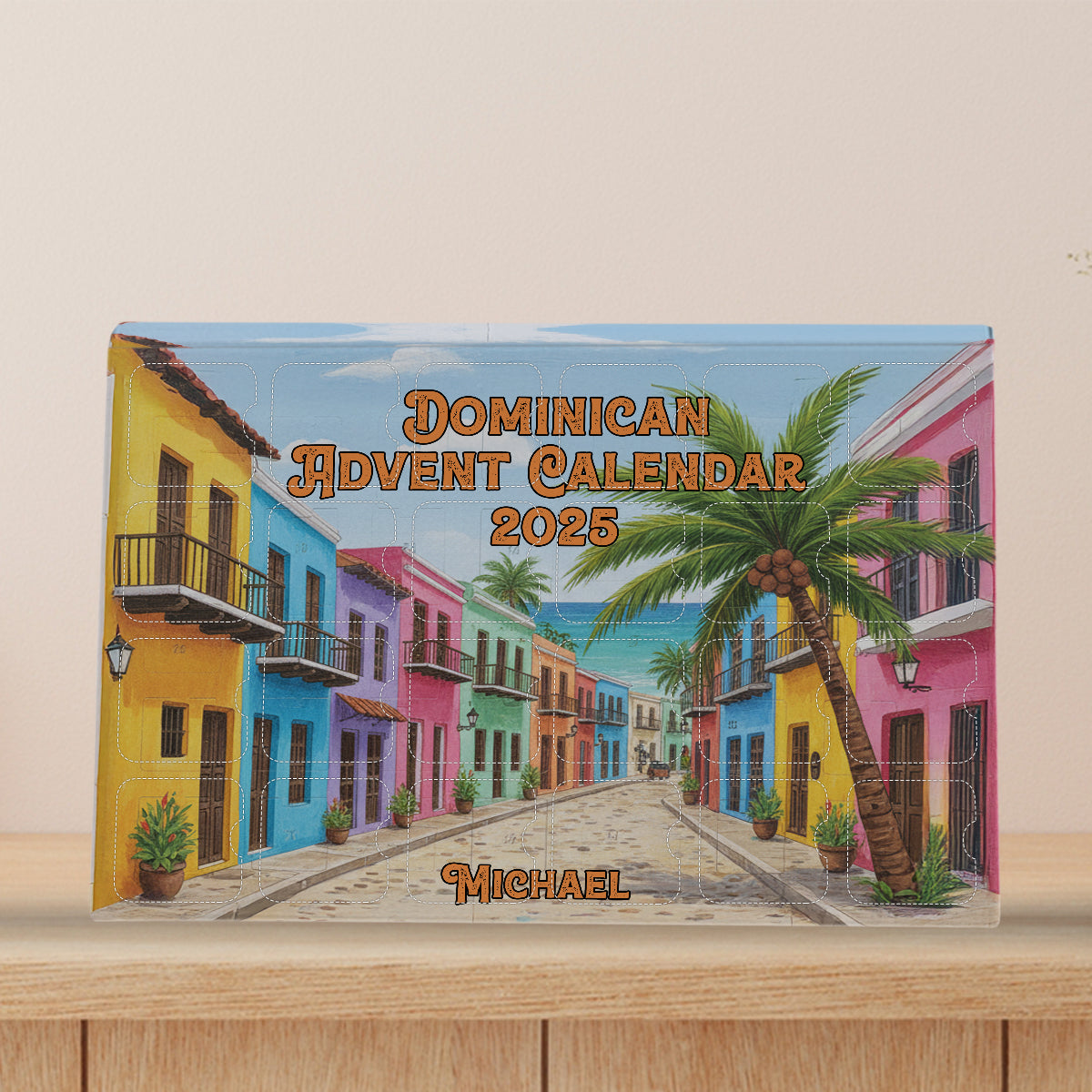 Dominican Republic Advent Calendar 2025 - Personalized Expats Advent Calendar With Ornaments