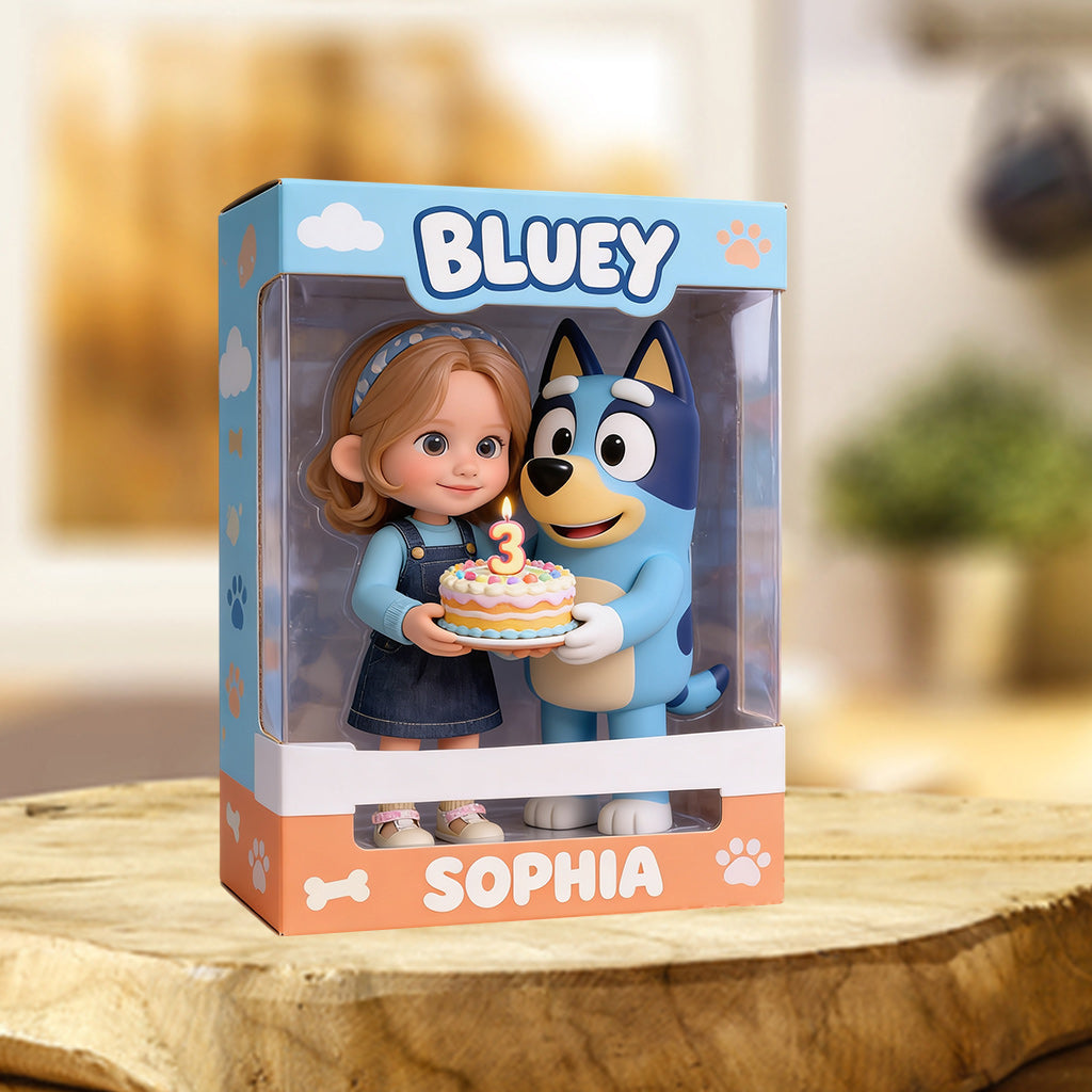 Custom Any Photo - Personalized Blue Dog Custom Shaped Acrylic Plaque
