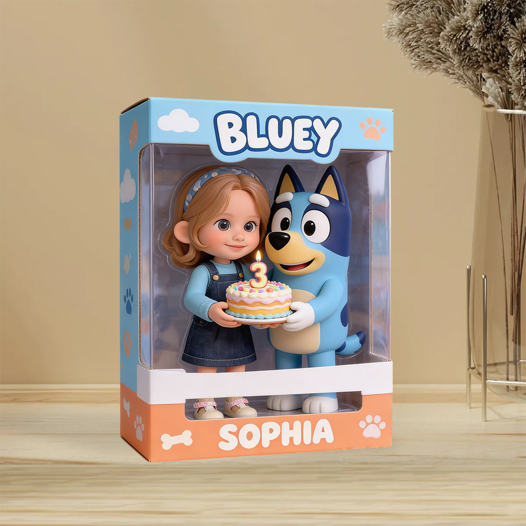 Custom Any Photo - Personalized Blue Dog Custom Shaped Acrylic Plaque