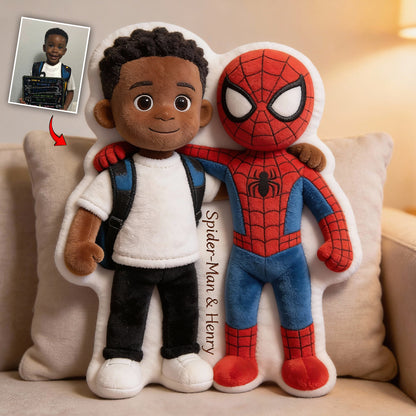 Spider Friend - Personalized Spider Faux Fur Shaped Pillow