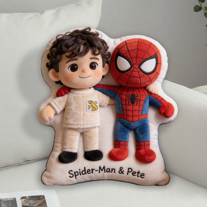 Spider Friend - Personalized Spider Faux Fur Shaped Pillow