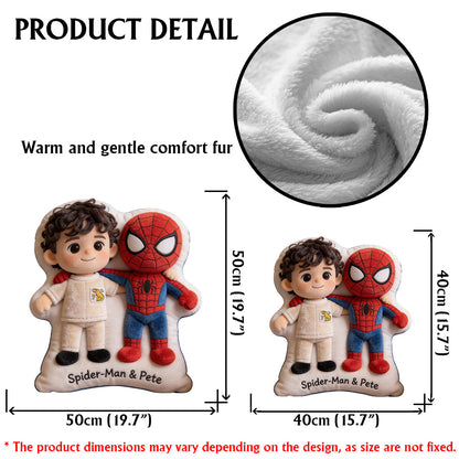 Spider Friend - Personalized Spider Faux Fur Shaped Pillow
