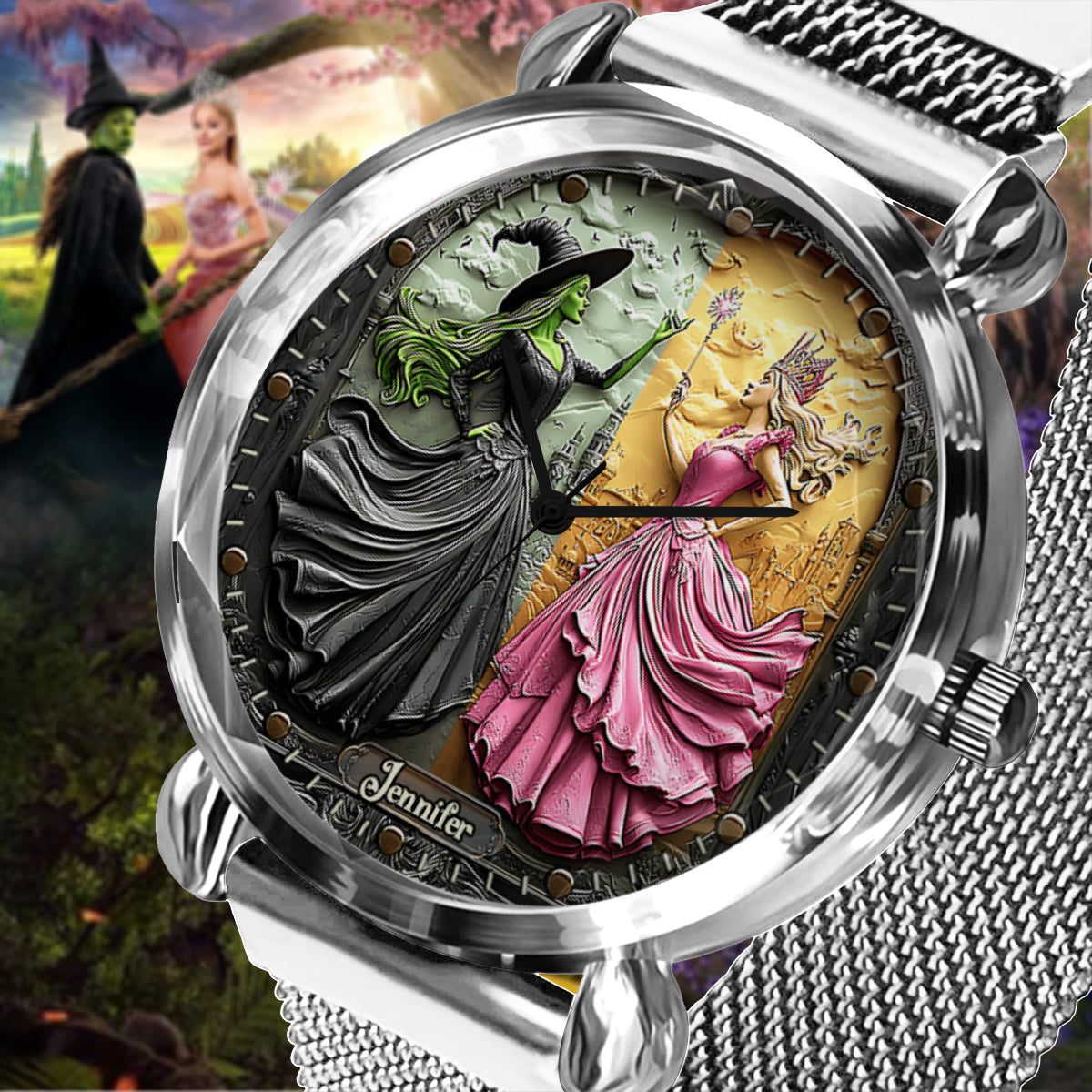 Changed For Good - Personalized Green and Pink Women Hand Watch