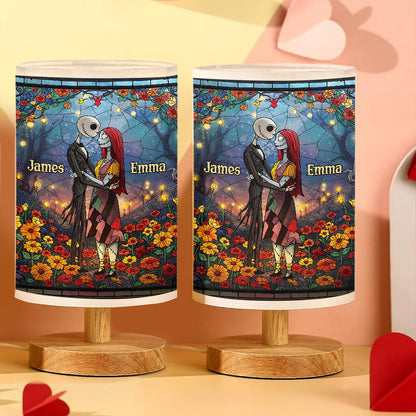 Til Death Do Us Parts - Personalized Nightmare Table Lamp with Wood Base