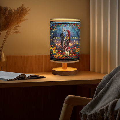 Til Death Do Us Parts - Personalized Nightmare Table Lamp with Wood Base