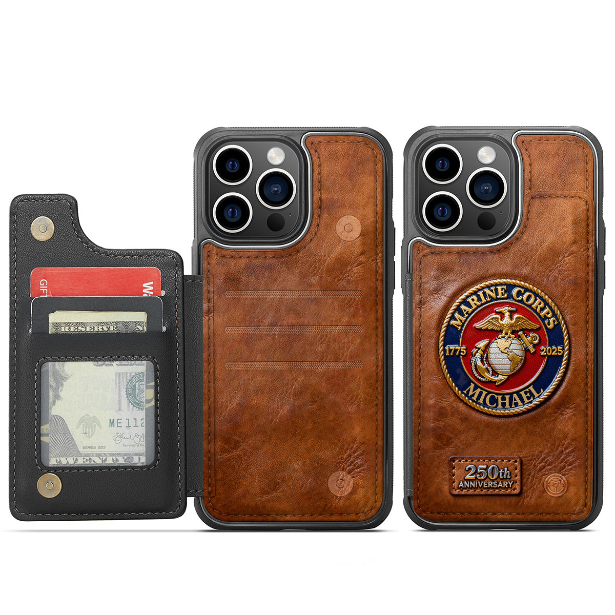 250th Anniversary - Personalized Veteran Fully Printed Wallet Phone Case