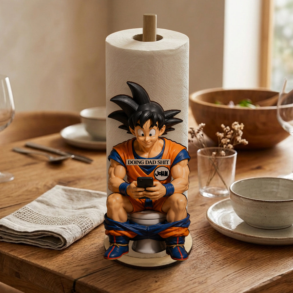 Doing Dad Shit - Personalized Seven Balls Paper Towel Stand