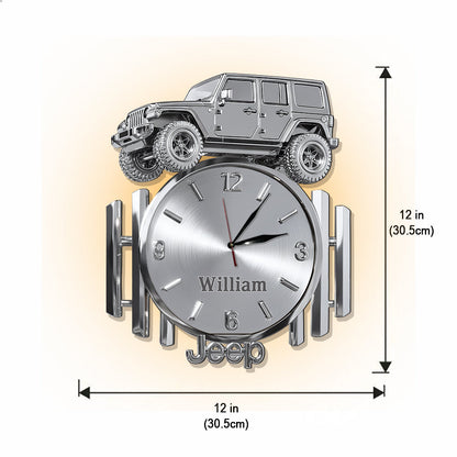 Metallic Off-Road Car - Personalized Car LED Light Wall Clock