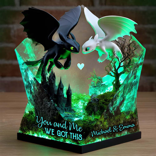 You & Me We Got This - Personalized Dragon Custom Shaped Acrylic Plaque