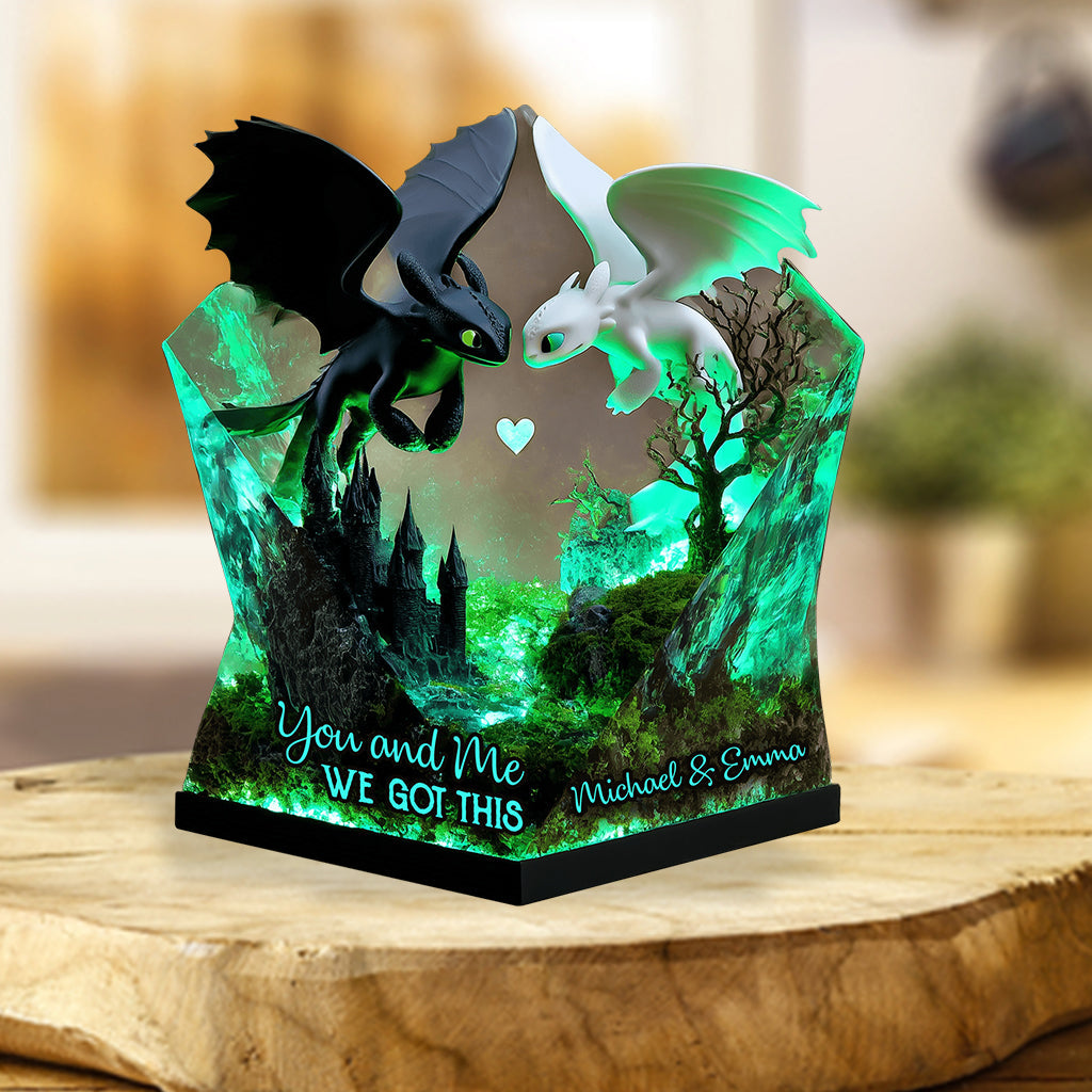 You & Me We Got This - Personalized Dragon Custom Shaped Acrylic Plaque