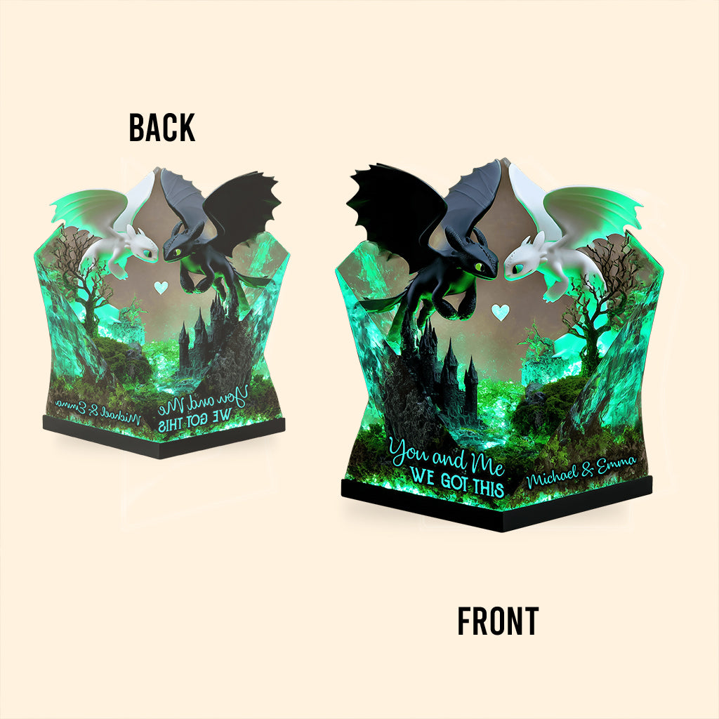 You & Me We Got This - Personalized Dragon Custom Shaped Acrylic Plaque