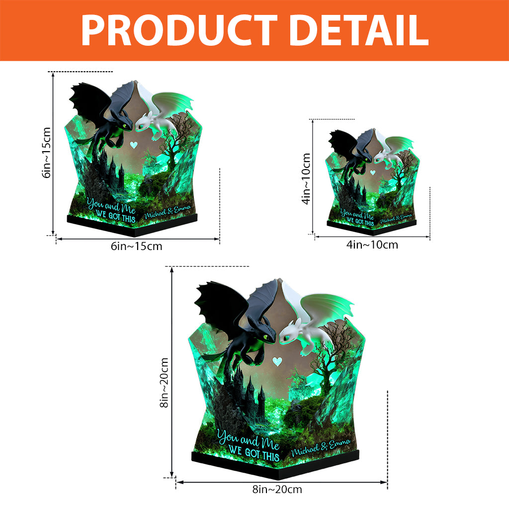 You & Me We Got This - Personalized Dragon Custom Shaped Acrylic Plaque