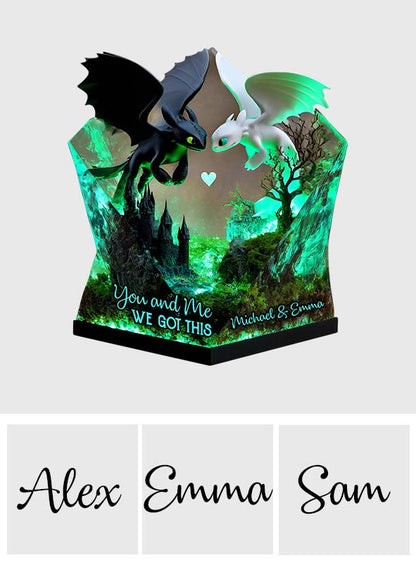 You & Me We Got This - Personalized Dragon Custom Shaped Acrylic Plaque