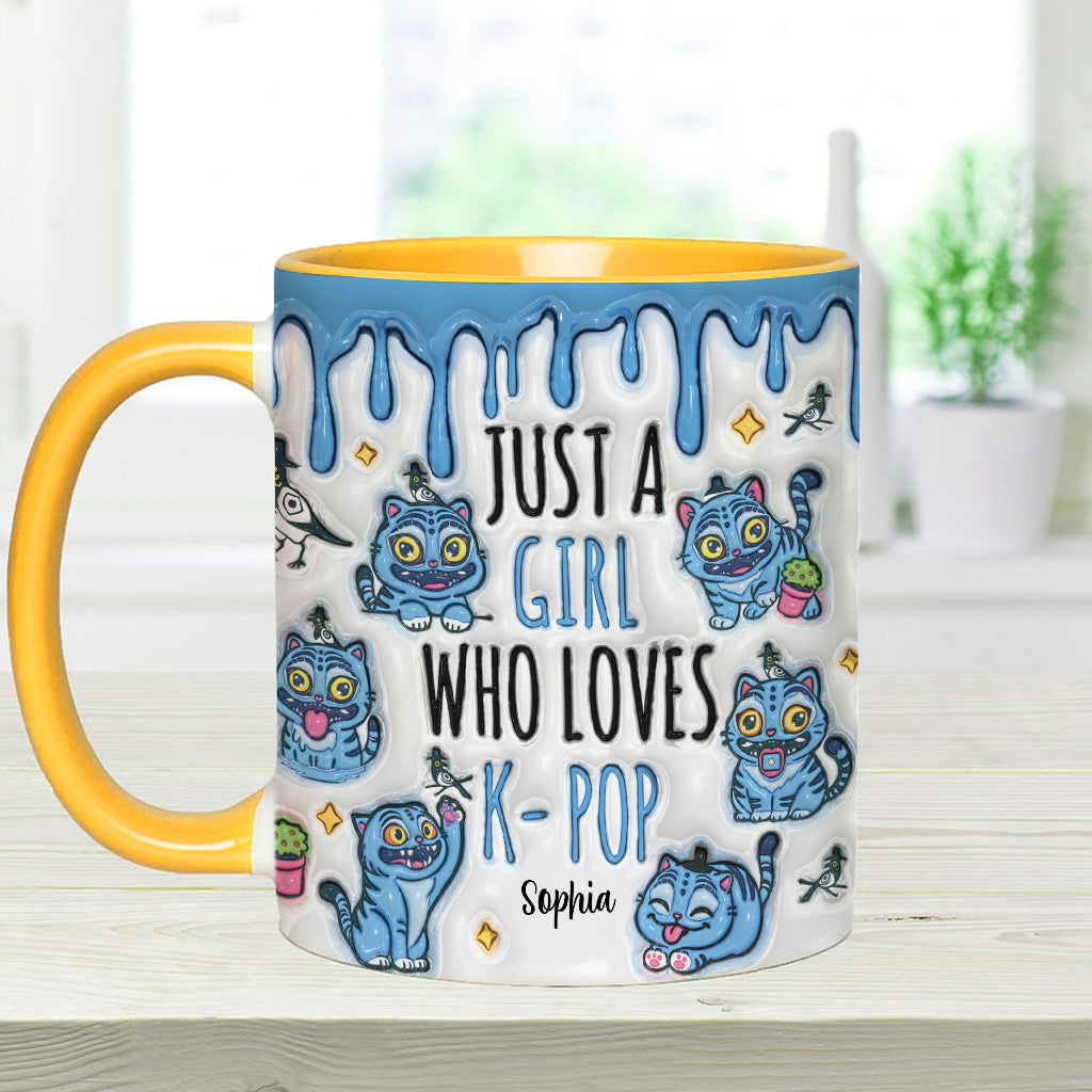 Just A Girl Who Loves Tiger - Personalized Kpop Accent Mug