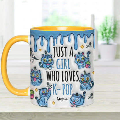 Just A Girl Who Loves Tiger - Personalized Kpop Accent Mug