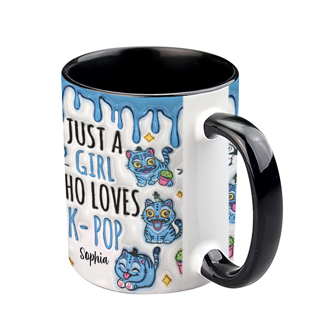 Just A Girl Who Loves Tiger - Personalized Kpop Accent Mug
