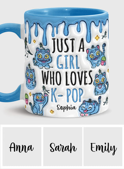 Just A Girl Who Loves Tiger - Personalized Kpop Accent Mug