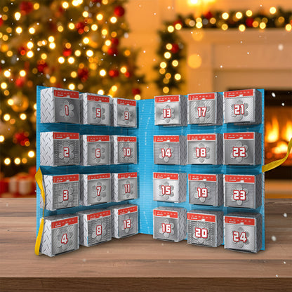 Christmas Gift For Hero's Fan - Personalized Superhero Folded Advent Calendar With Ornaments