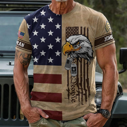 Proud Veteran - Personalized Veteran All Over Shirt