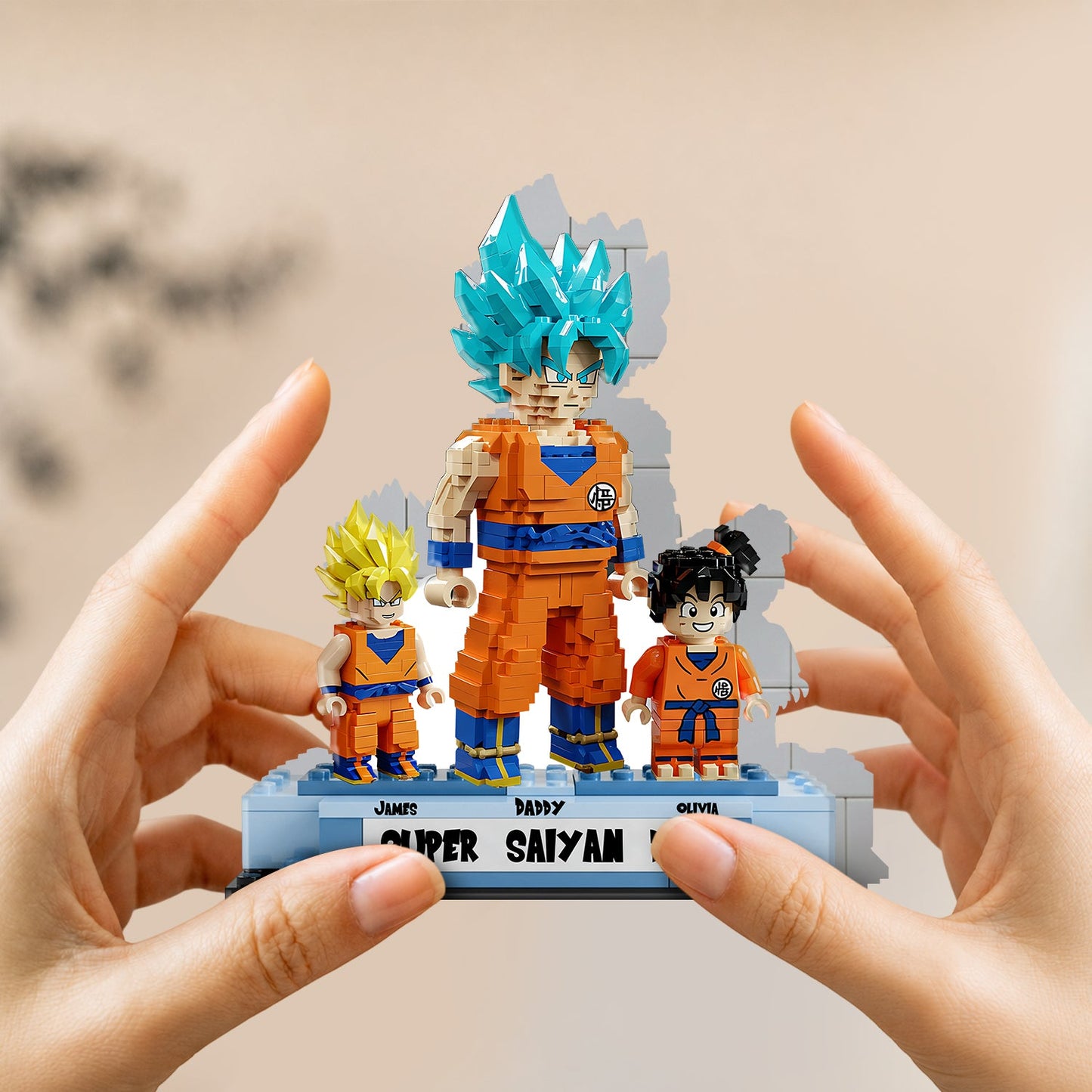 Super Dad - Personalized Seven Balls Shaped Building Blocks