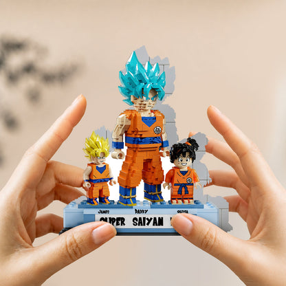 Super Dad - Personalized Seven Balls Shaped Building Blocks