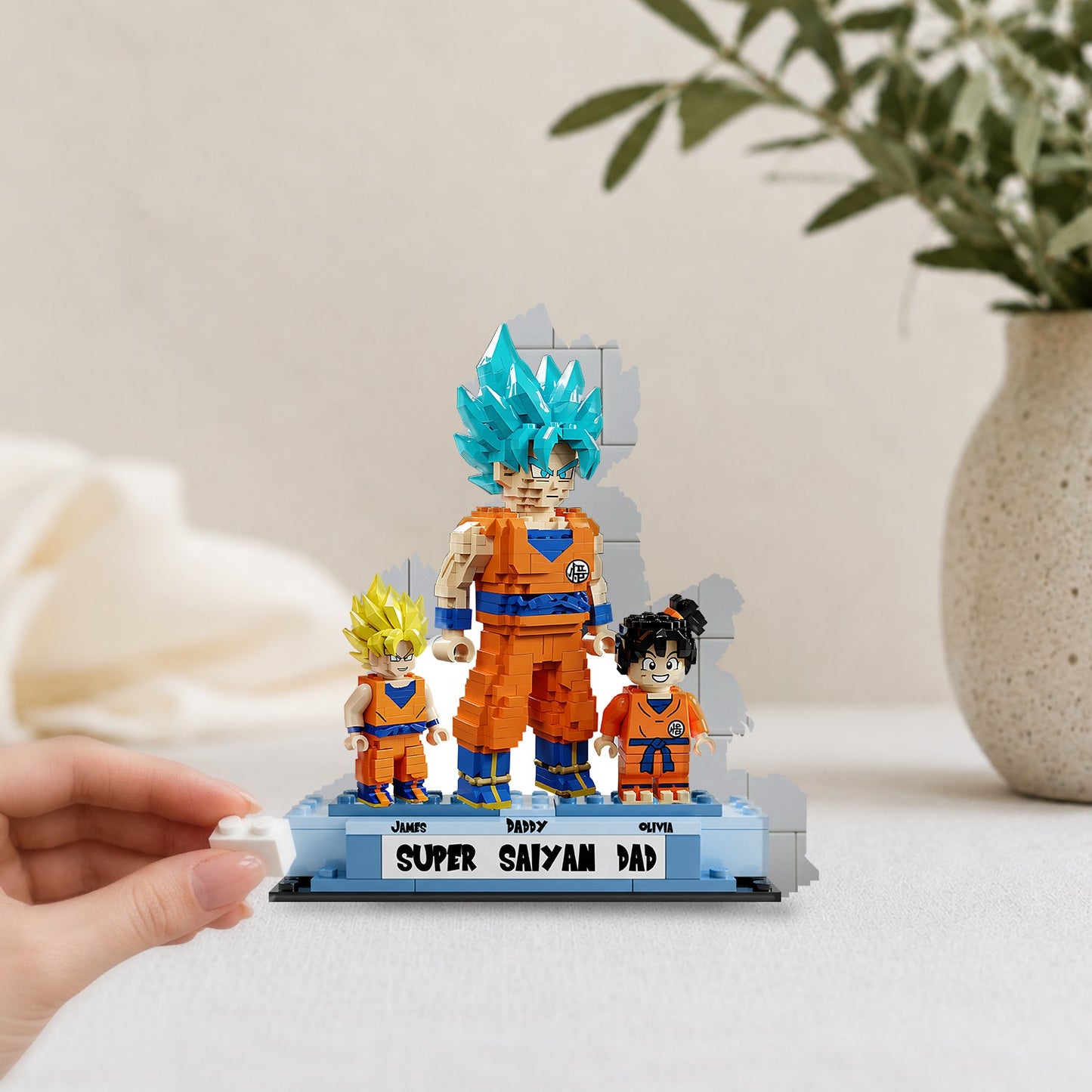 Super Dad - Personalized Seven Balls Shaped Building Blocks