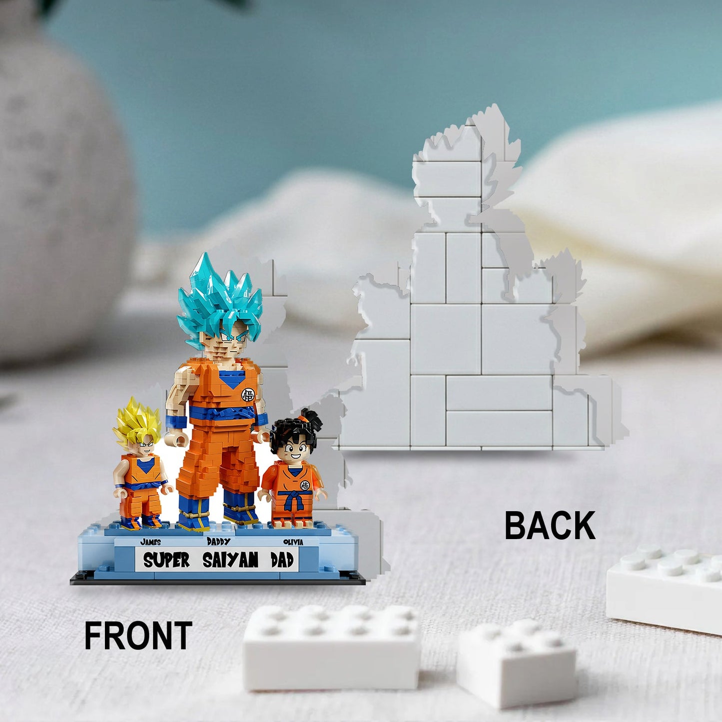 Super Dad - Personalized Seven Balls Shaped Building Blocks