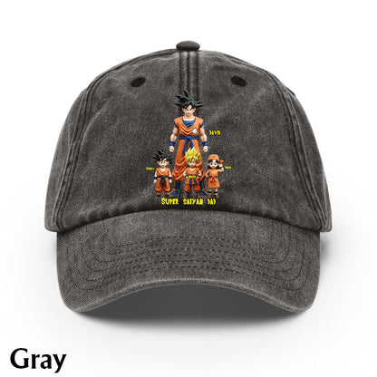 Super Dad - Personalized Seven Balls Washed Denim Cap