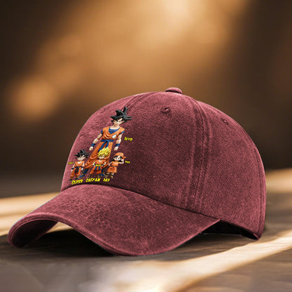 Super Dad - Personalized Seven Balls Washed Denim Cap