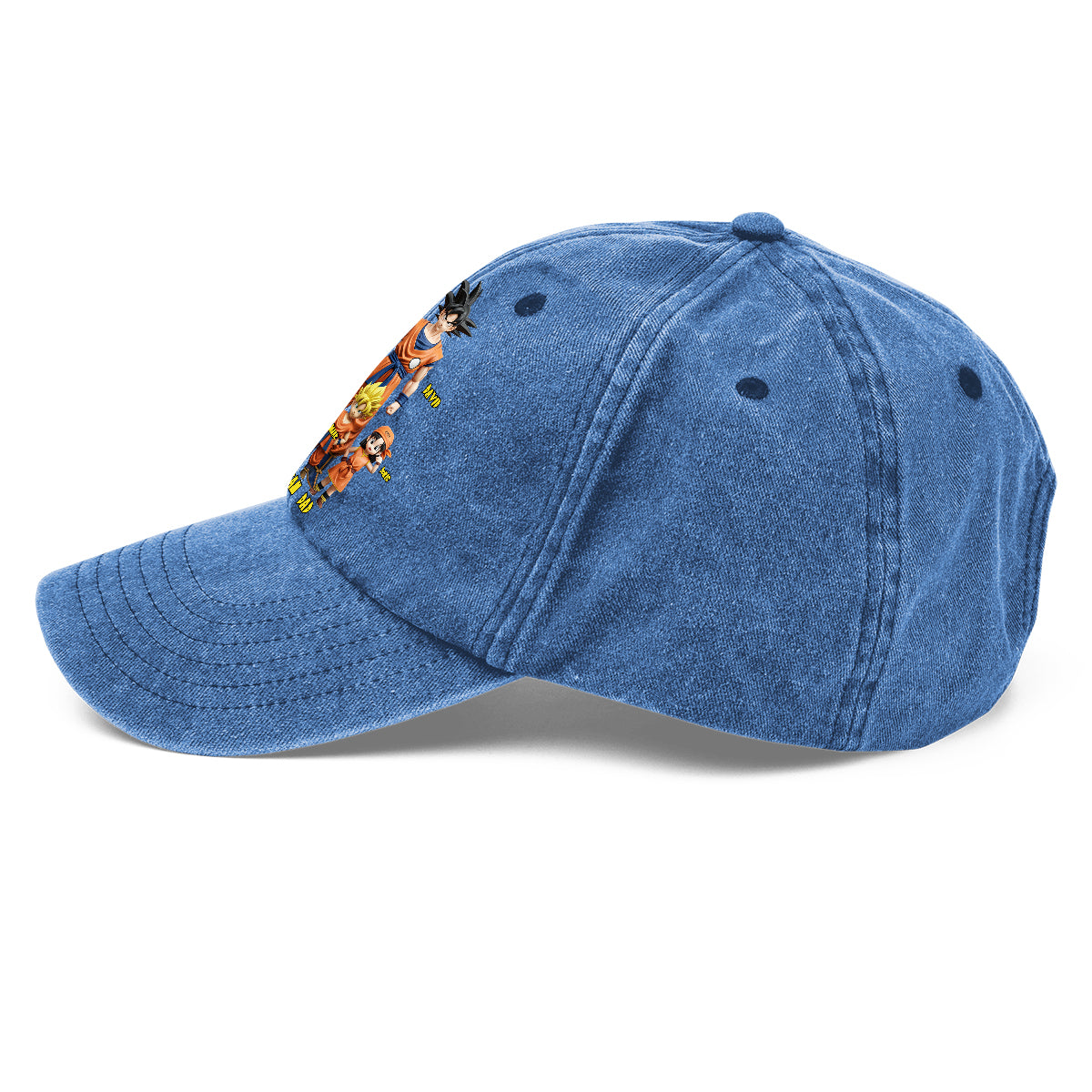 Super Dad - Personalized Seven Balls Washed Denim Cap