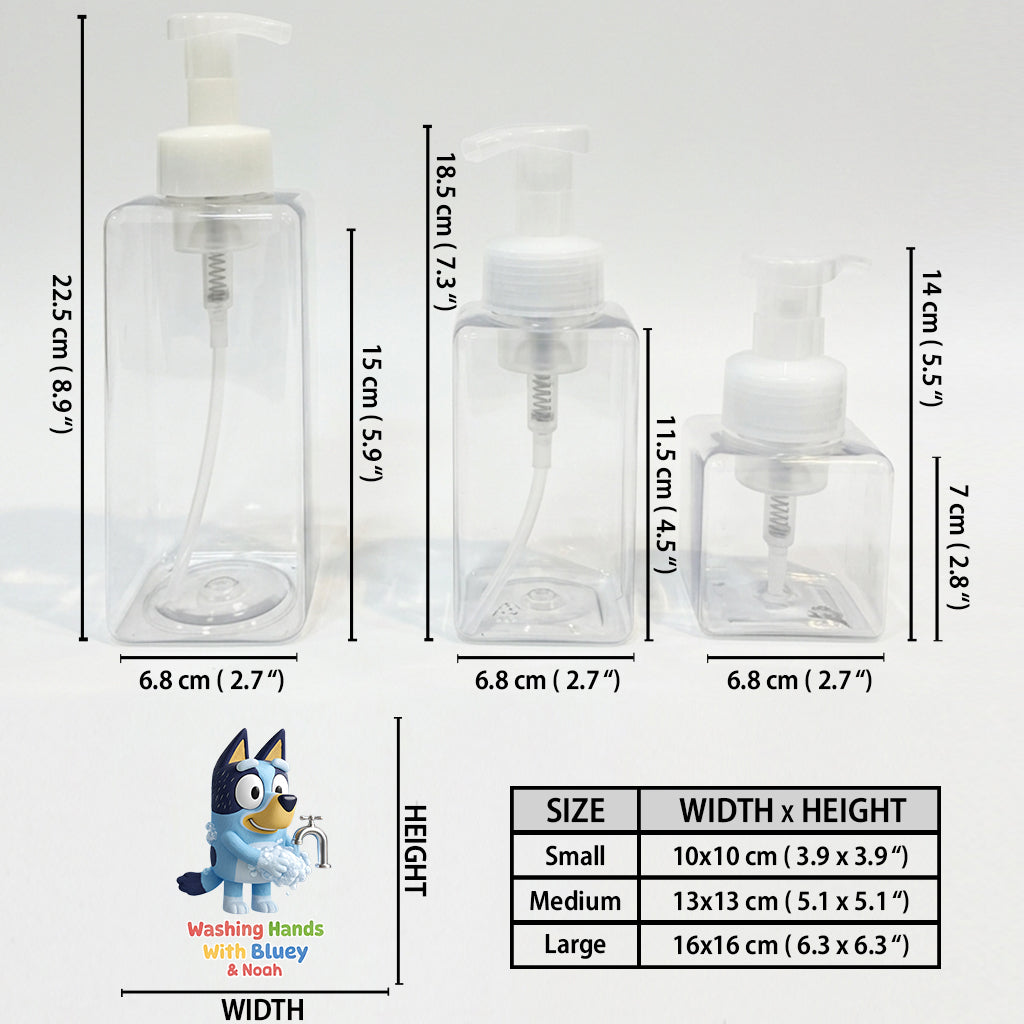 Bathroom Blue Puppy Set Soap Dispenser & Toothbrush Holder - Personalized Bluey Acrylic Pot & Pump Dispenser