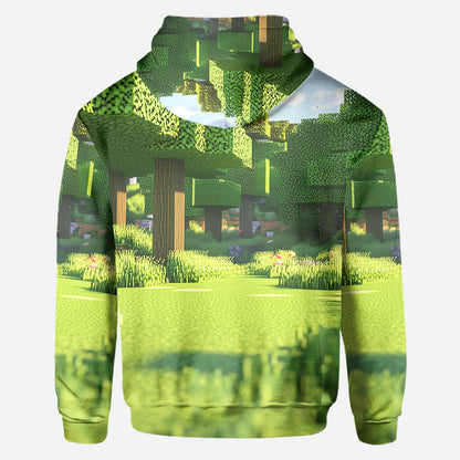 Dadcraft, Father's Day Gift For Game Dad - Personalized Block World All Over Shirt