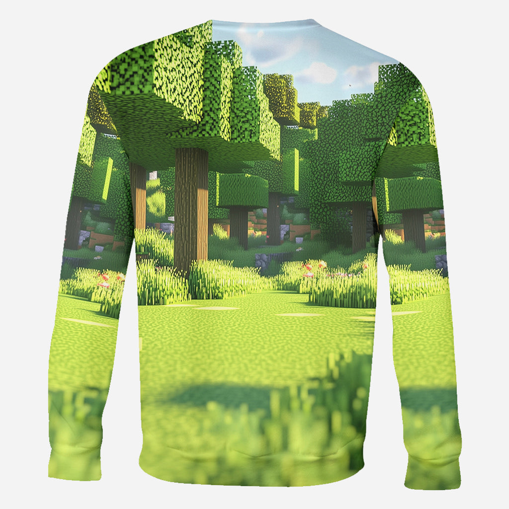 Dadcraft, Father's Day Gift For Game Dad - Personalized Block World All Over Shirt