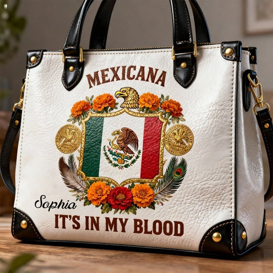Mexicana In Blood - Personalized Expats Leather Handbag