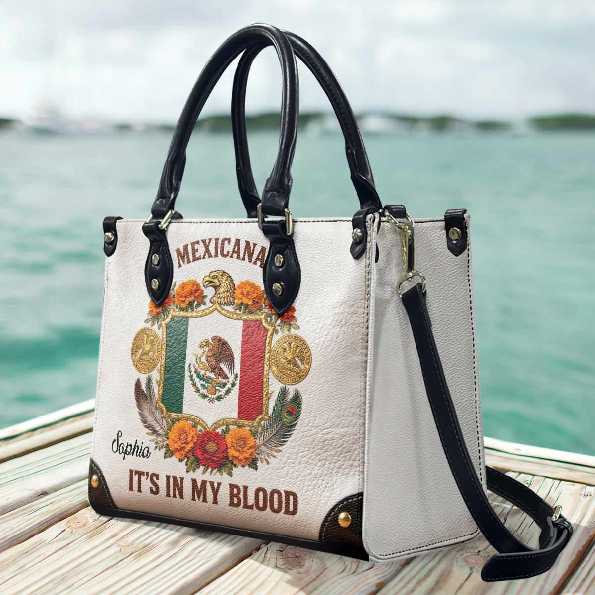Mexicana In Blood - Personalized Expats Leather Handbag