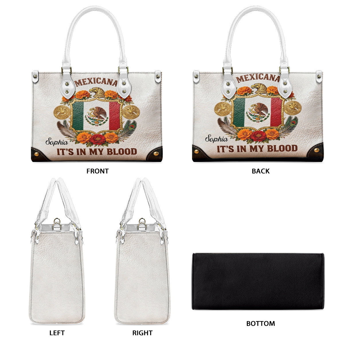 Mexicana In Blood - Personalized Expats Leather Handbag
