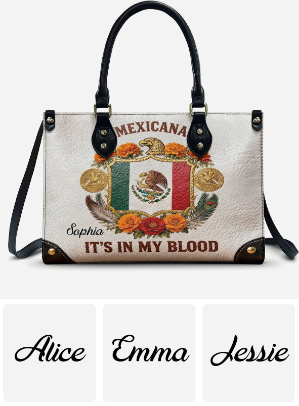 Mexicana In Blood - Personalized Expats Leather Handbag