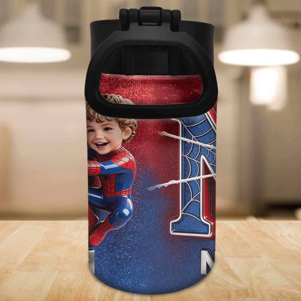 Any Photo - Personalized Spider-Verse Kid Bottle With Plush Charm