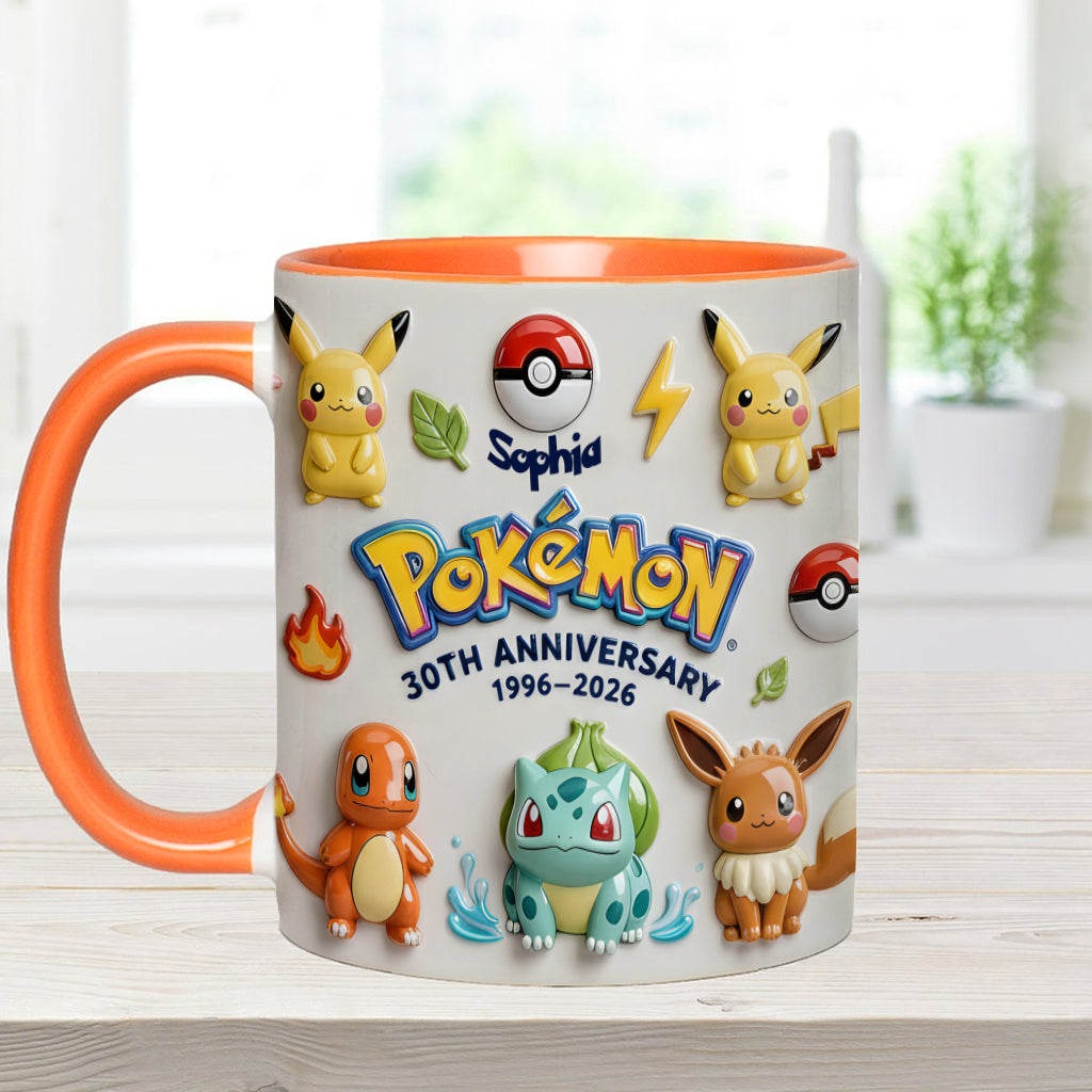 Monster Trainer Anniversary Mug - Personalized Monster Trainer Accent Mug