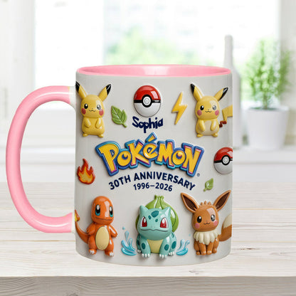 Monster Trainer Anniversary Mug - Personalized Monster Trainer Accent Mug