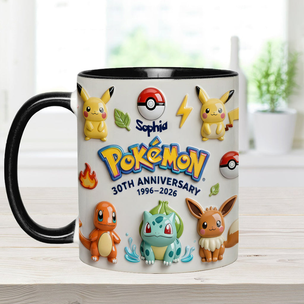 Monster Trainer Anniversary Mug - Personalized Monster Trainer Accent Mug