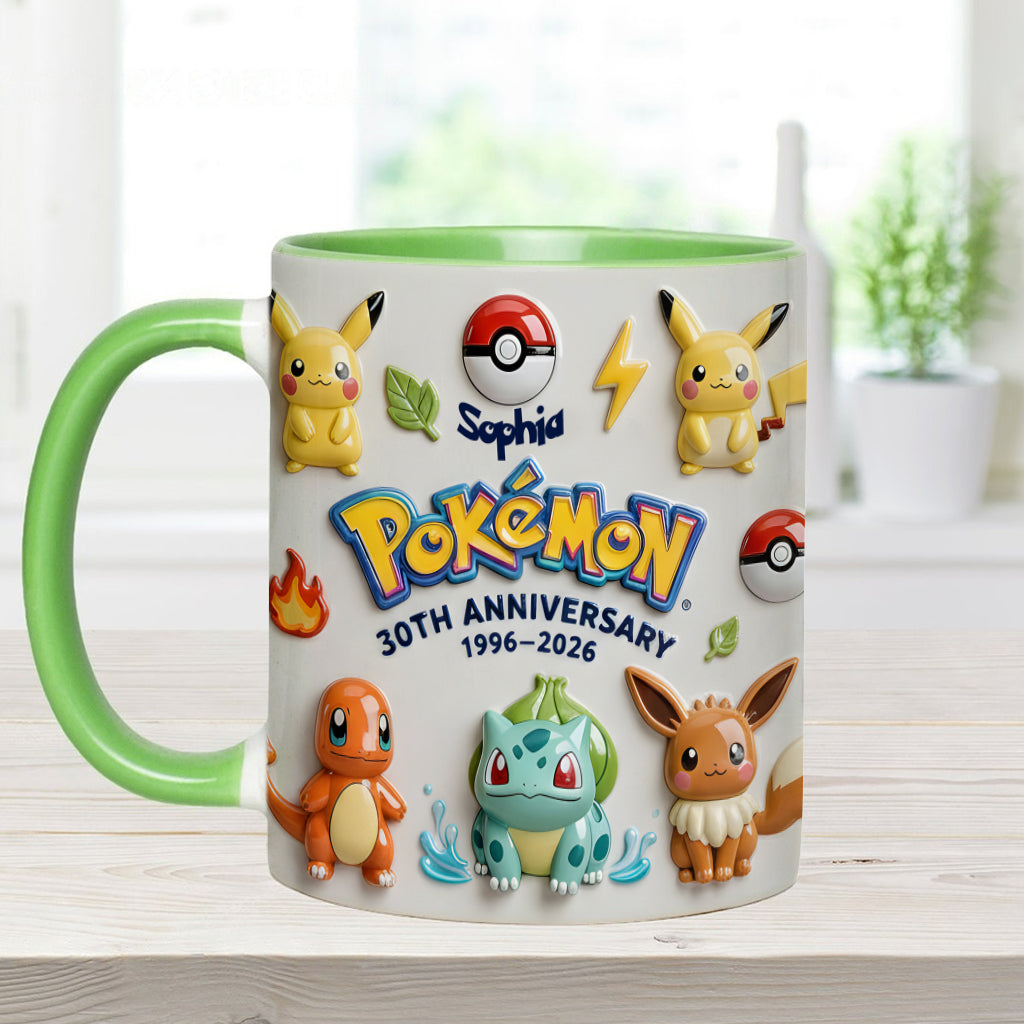 Monster Trainer Anniversary Mug - Personalized Monster Trainer Accent Mug