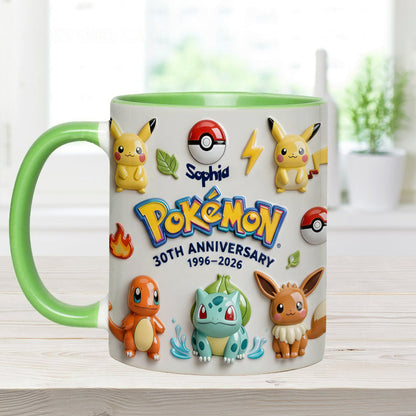 Monster Trainer Anniversary Mug - Personalized Monster Trainer Accent Mug