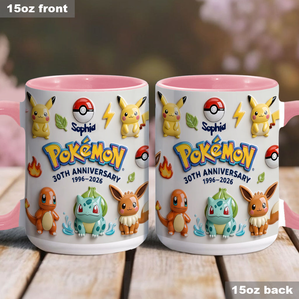 Monster Trainer Anniversary Mug - Personalized Monster Trainer Accent Mug