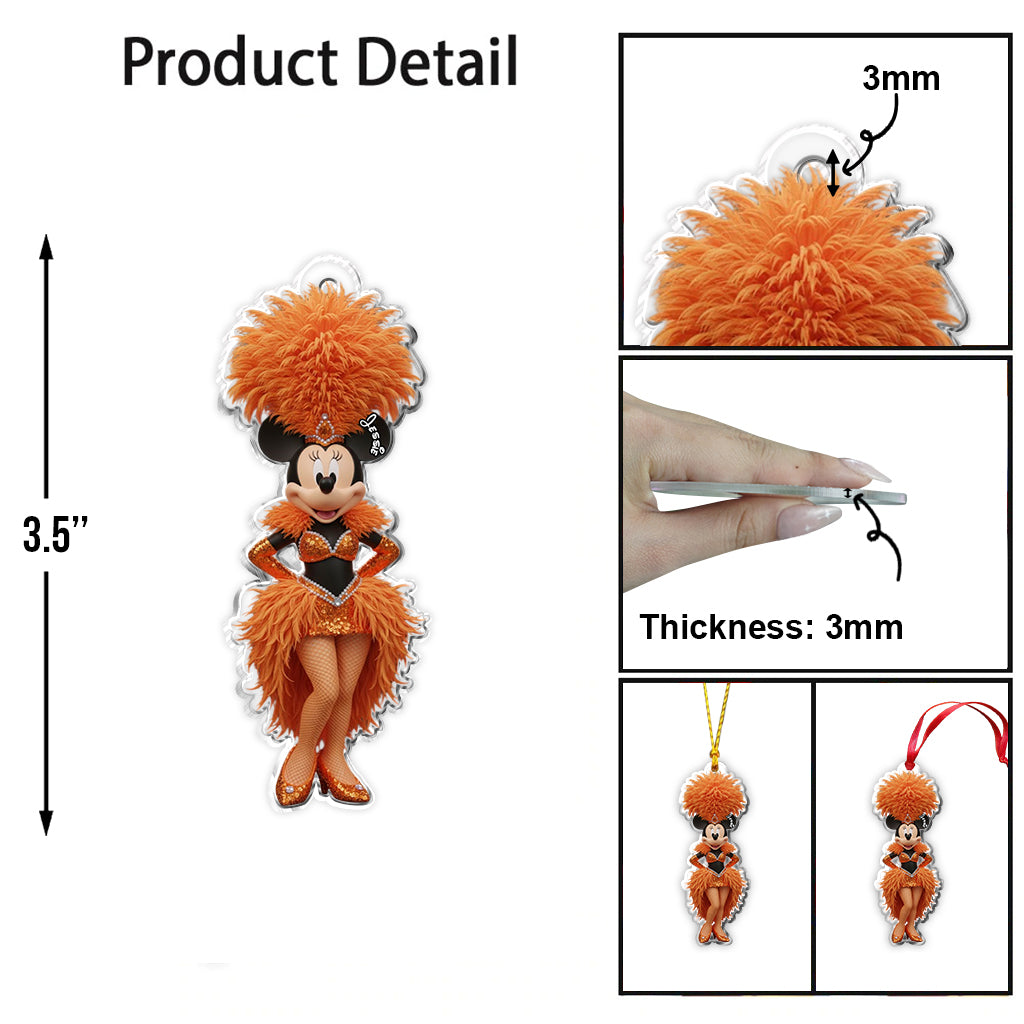 Magical Showgirl - Personalized Mouse Ornament