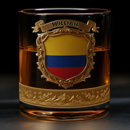 Flag of Colombia - Personalized Expats Whiskey Glass