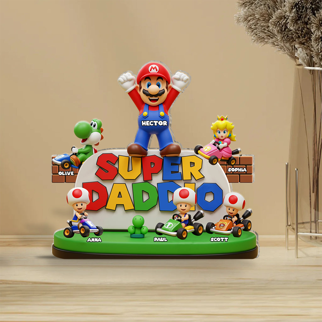 Super Dad - Personalized Super Plumber Custom Shaped Acrylic Plaque